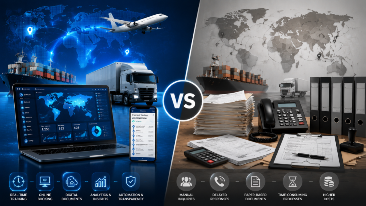 Digital Freight Forwarding vs Traditional Freight Forwarding