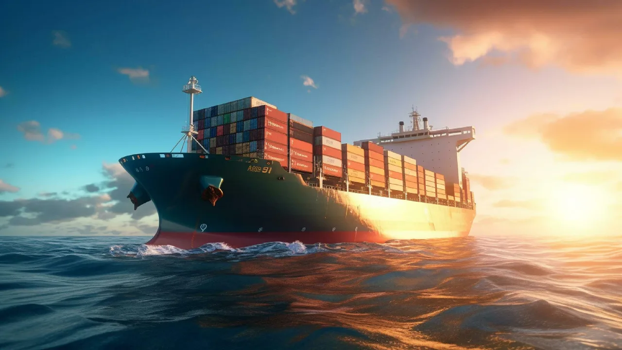 International Container Shipping and Cargo Vessel